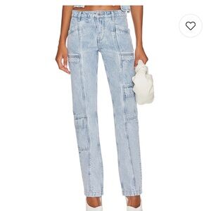 GRLFRND Naomi Low Rise Slim Cargo in Taos jeans